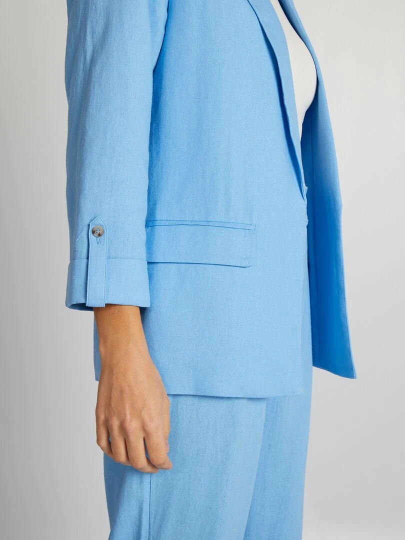 Veste tailleur mi longue   Bleu
