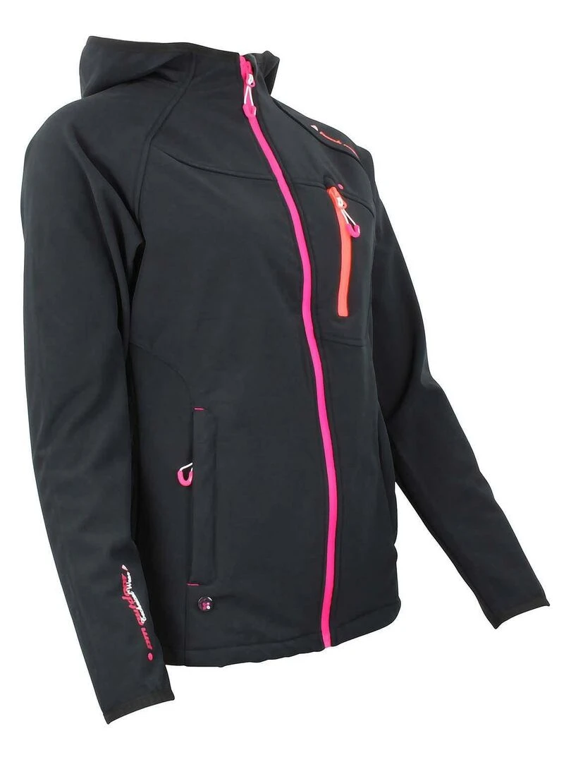 Blouson softshell femme ANSO   PEAK MOUNTAIN   Noir Noir