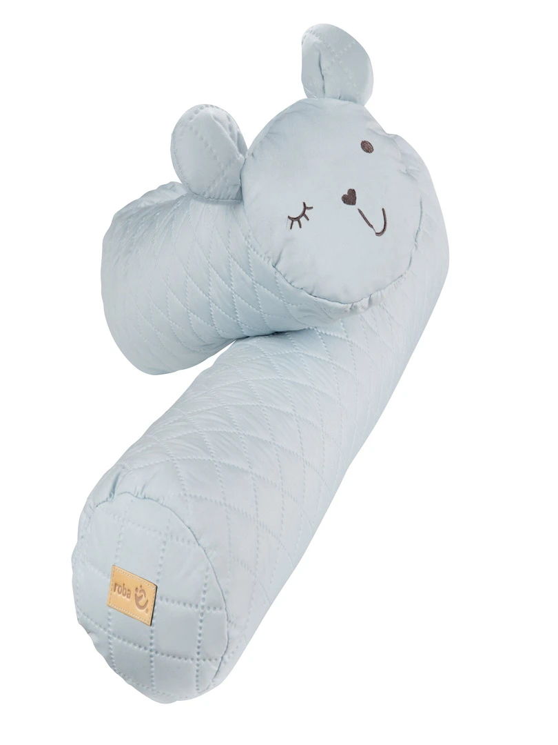 ROBA Serpent de Lit Bébé "roba Style" 170 cm Avec Visage d'Ours Bleu Clair Bleu ciel