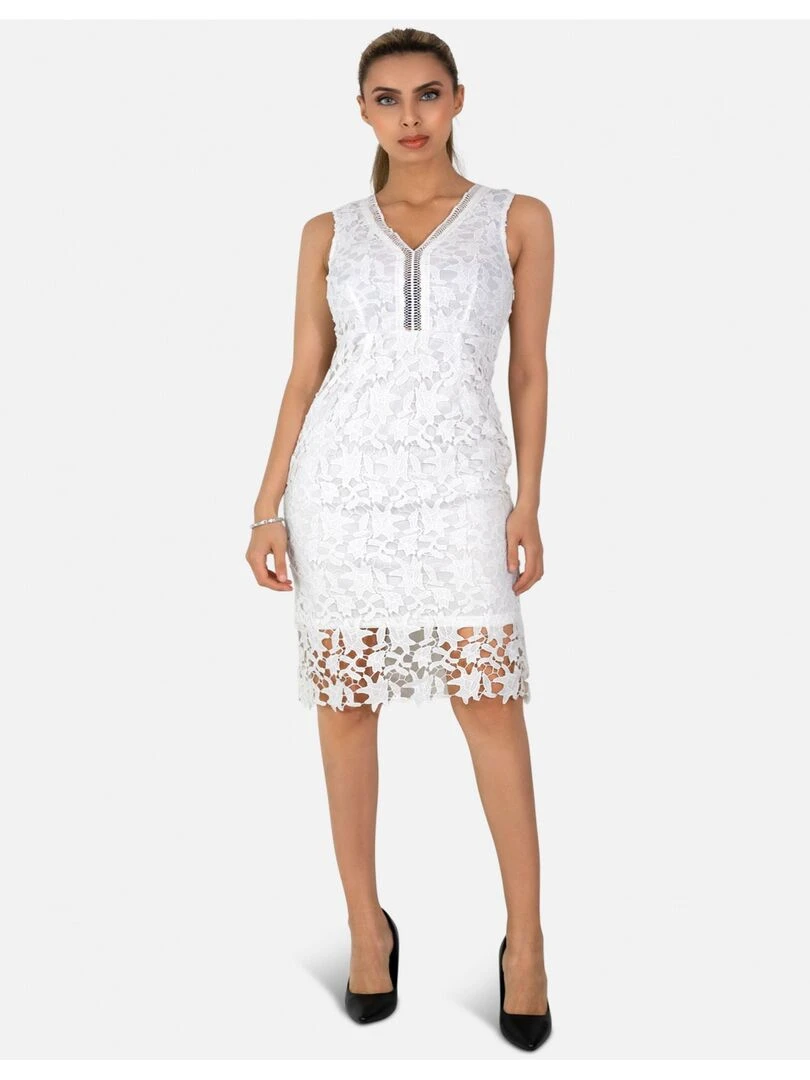 Robe en dentelles Vero Moda Blanc Blanc