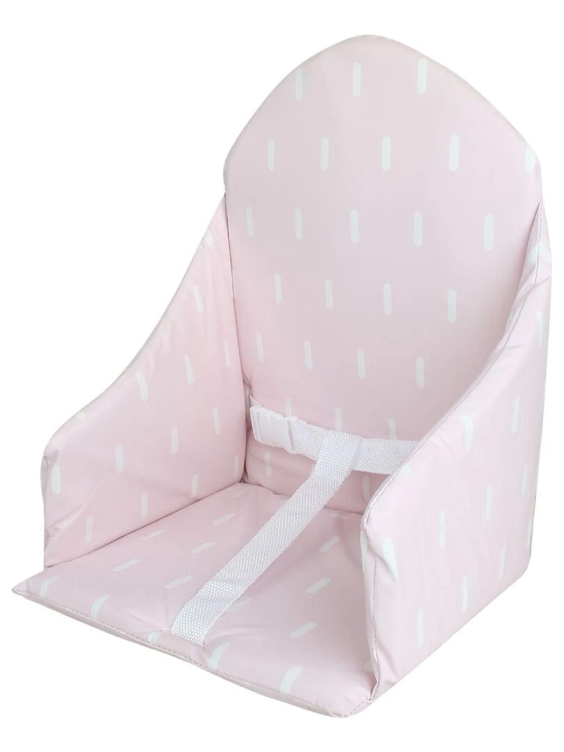 Coussin d'assise universel Miam avec harnais pour chaise haute bébé Monsieur Bébé Rose