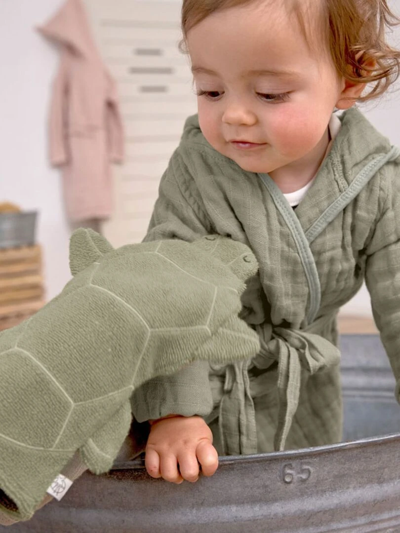 Gant de toilette et de jeu en éponge Baleine Multicolore