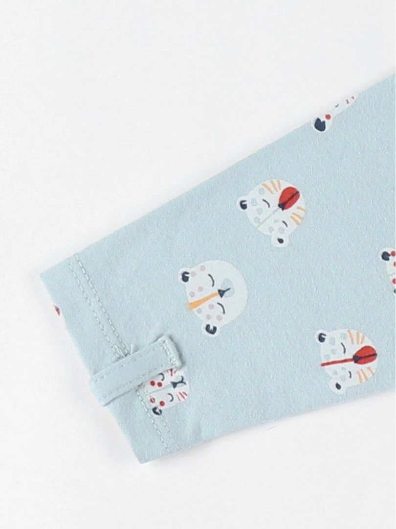 Pyjama sans pied à imprimé tigres en jersey    Noukie's   Bleu