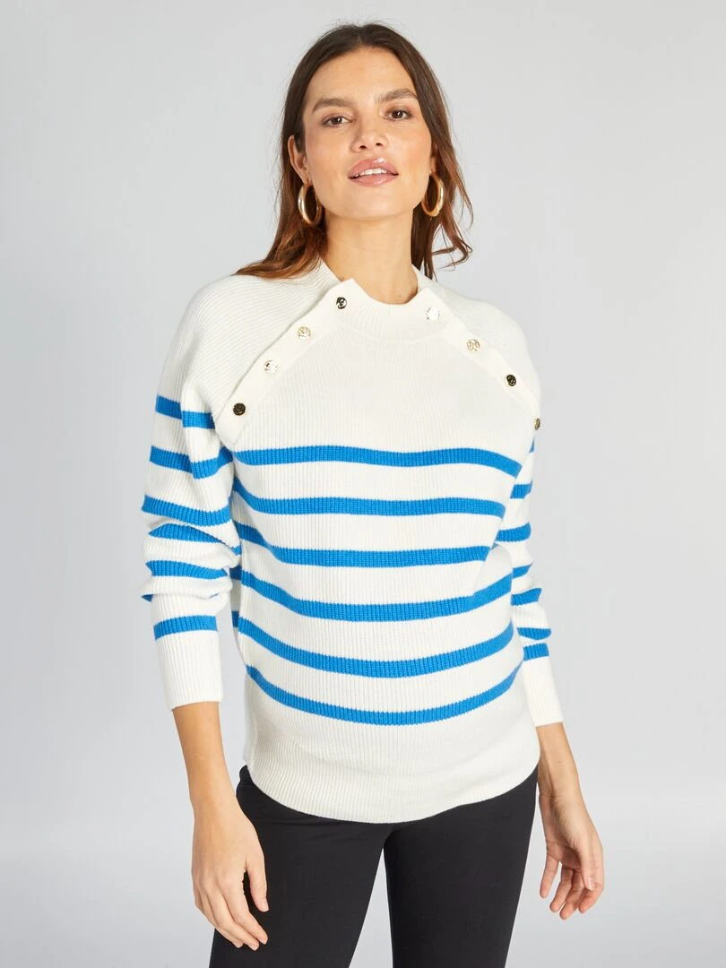 Pull marinière d'allaitement Rayé bleu