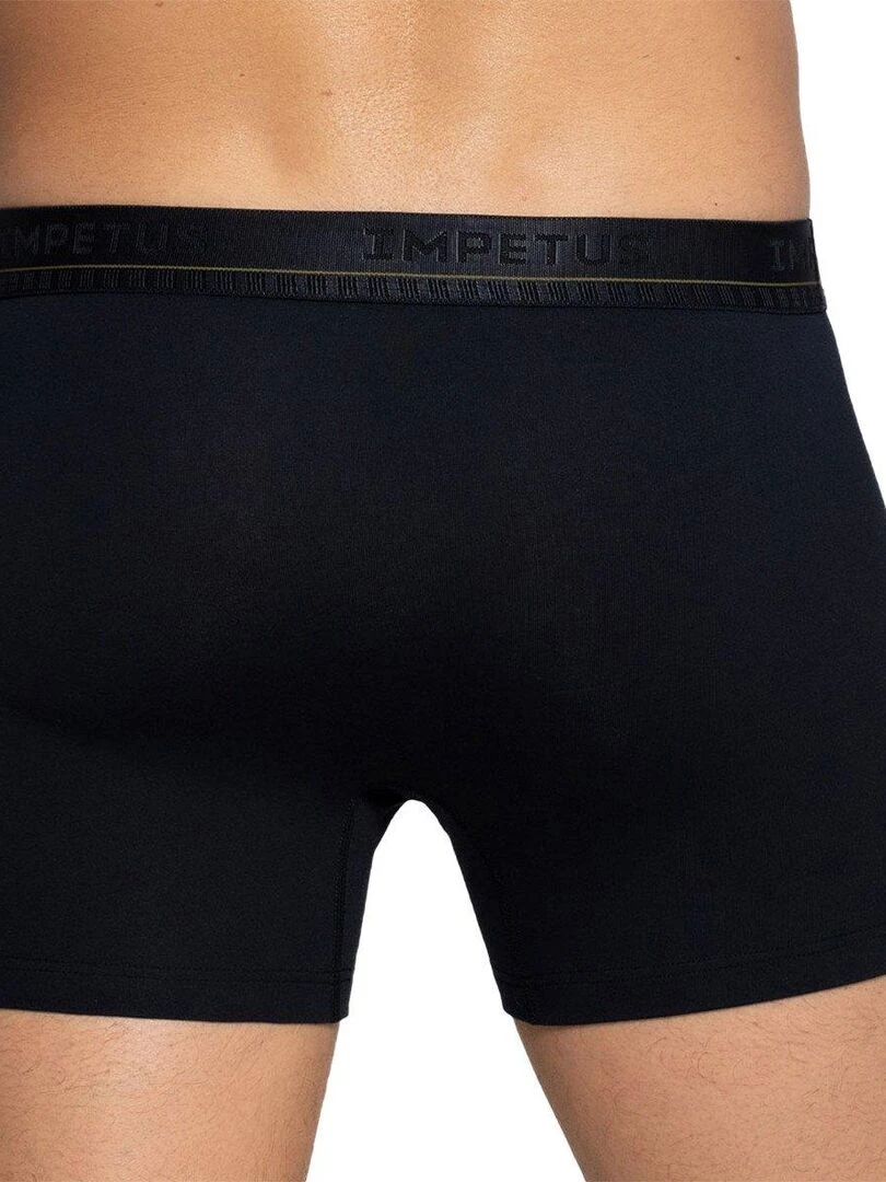 Pack de 2 boxers en coton Topes à rayures et uni   Vert