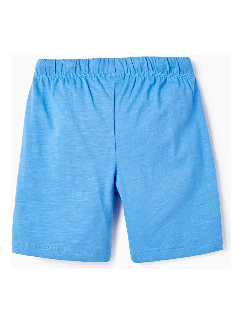 2 Shorts en Jersey de Coton pour Garçon Bleu