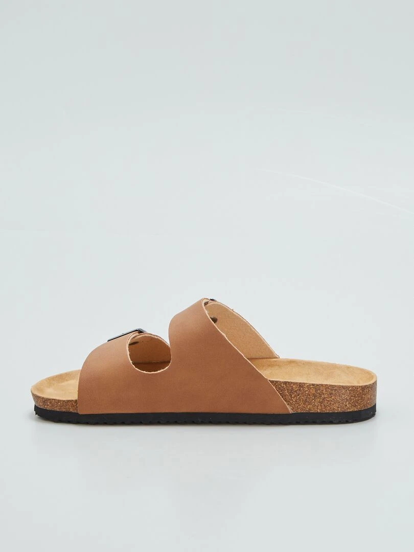 Mules avec boucles métalliques   MARRON