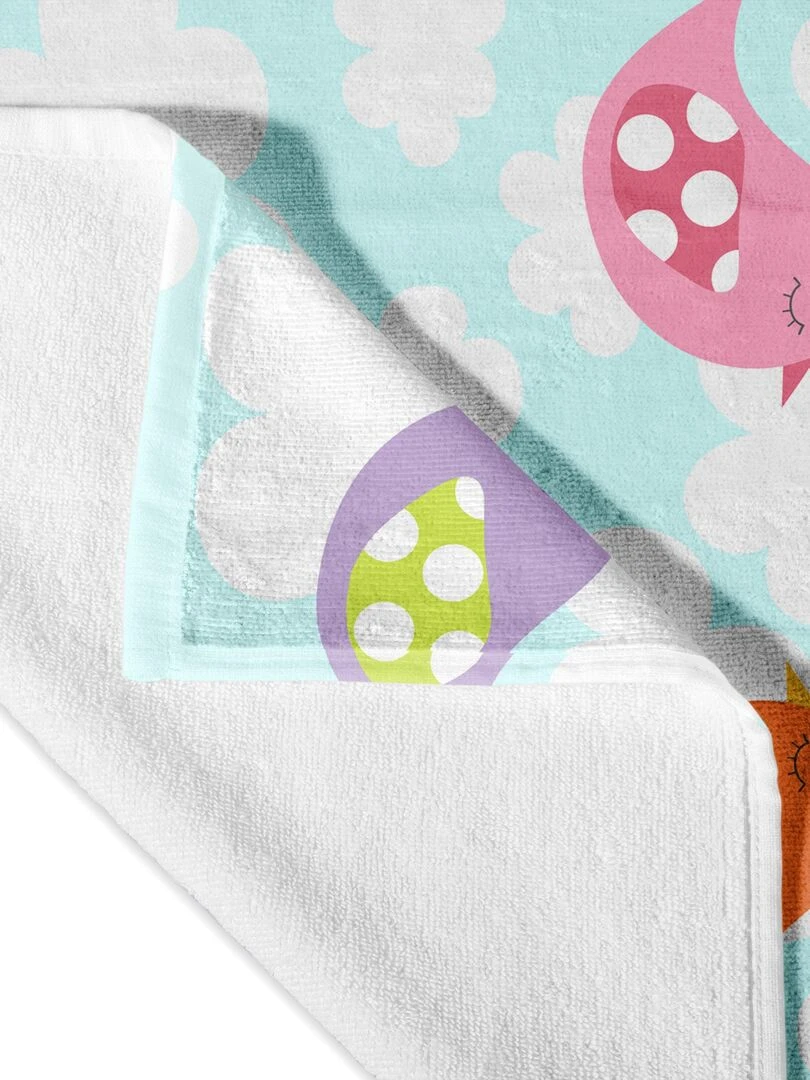 Serviette Little birds "Happyfriday" Blanc