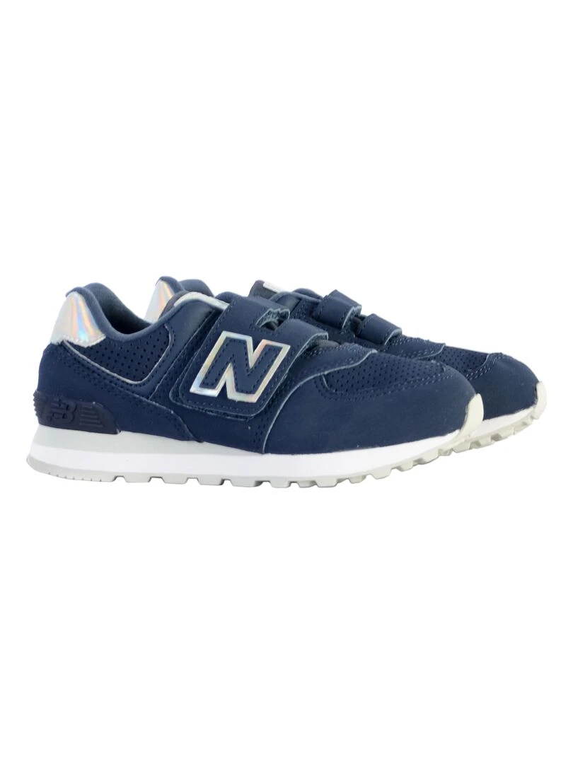 Basket Cuir Enfant New Balance 574   Bleu