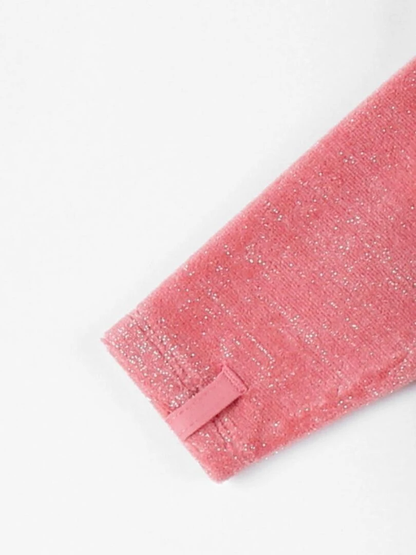 Pyjama 1 pièce lapin en velours    Noukie's   Rose