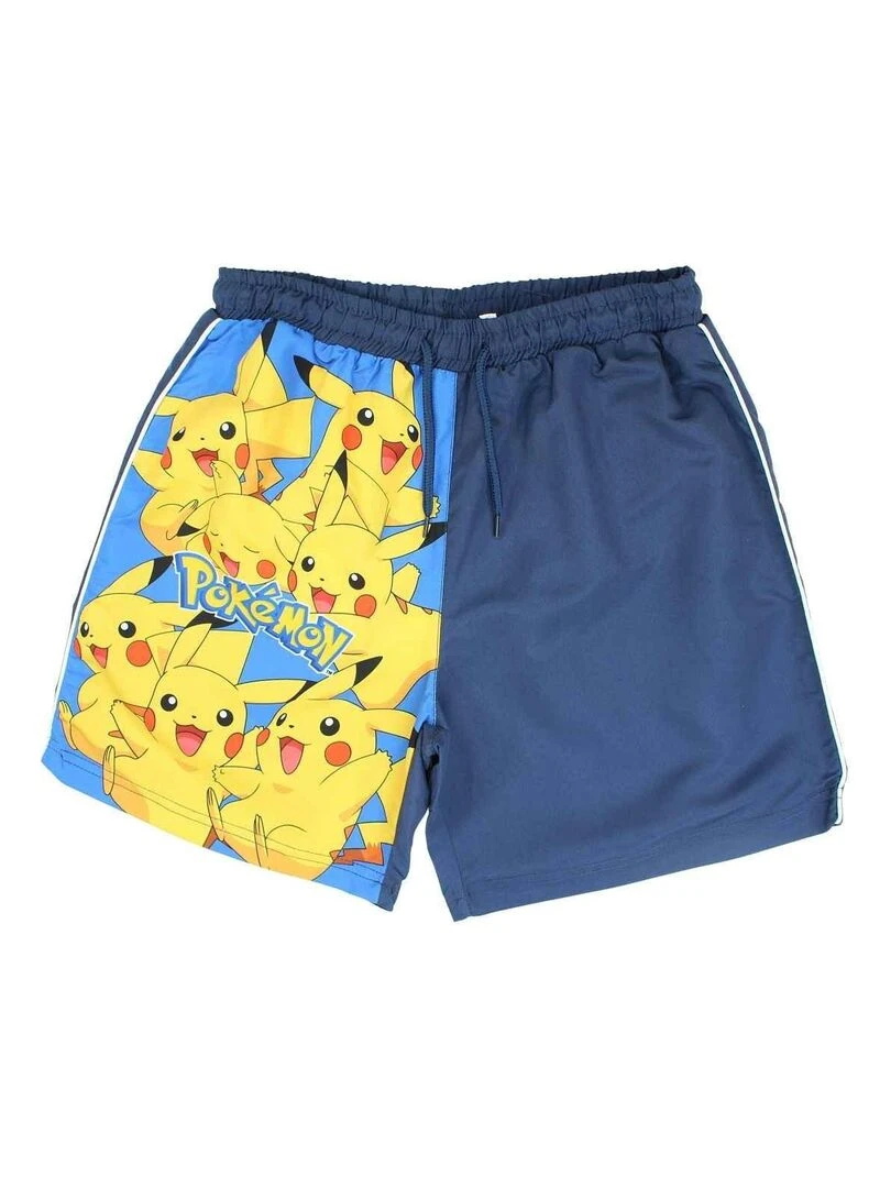 Pokemon Short De Bain garçon imprimé Pokemon Bleu
