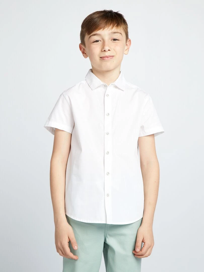 Chemise en popeline avec aimants So Easy blanc