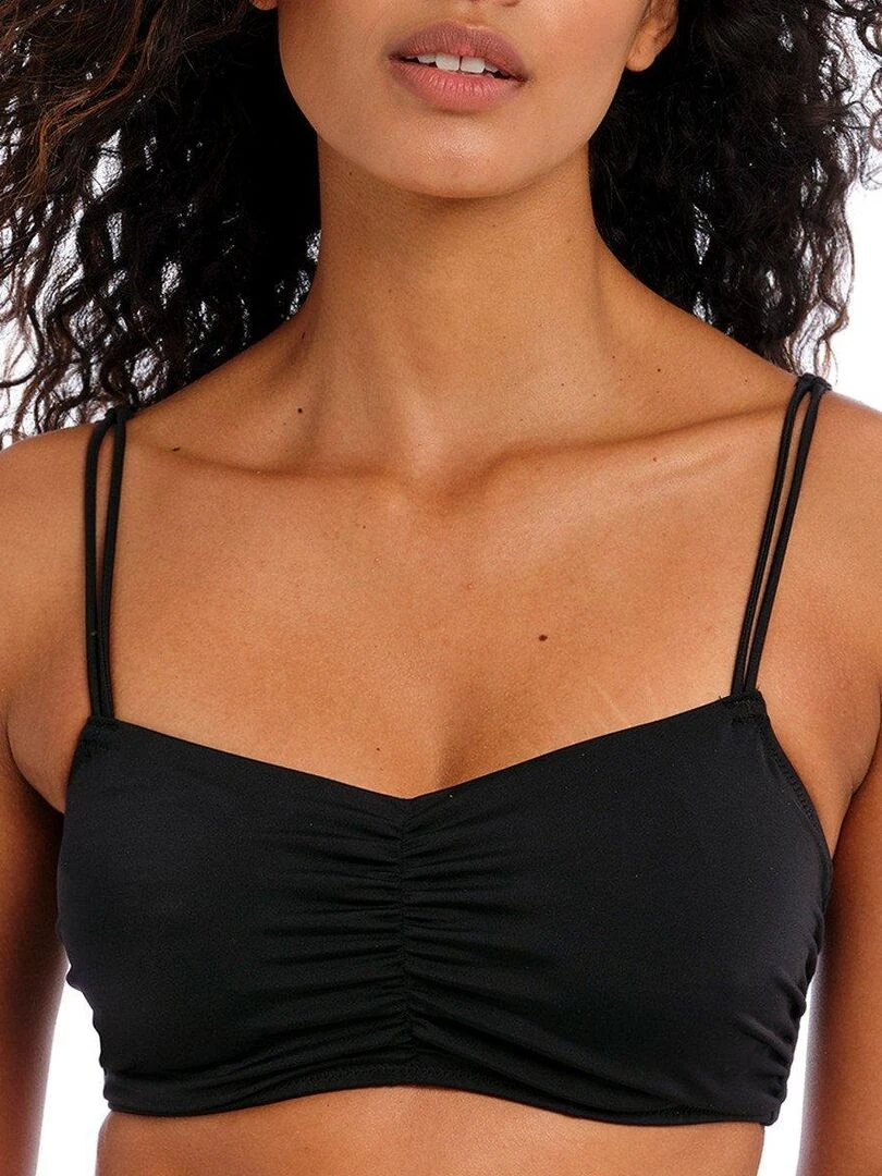 Haut de maillot brassière unie à armatures Jewel cove Noir