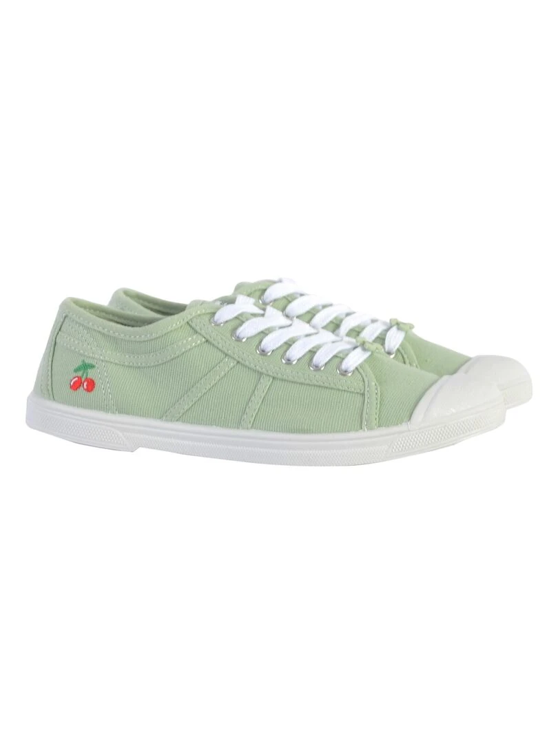 Tennis à Lacets Le Temps Des Cerises Basic 02   Vert