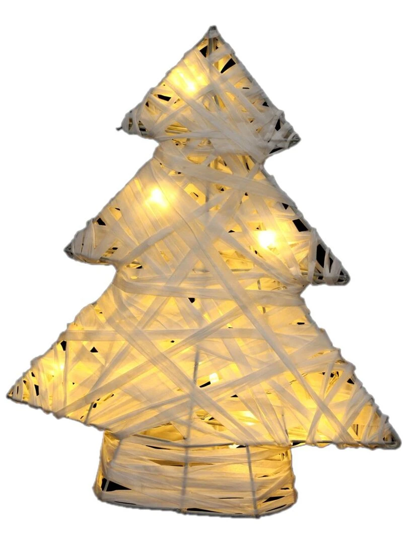 Sapins lumineux en rafia Jaune