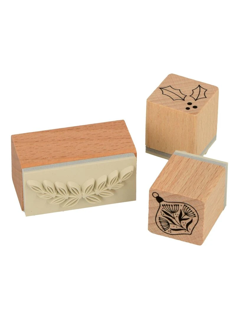 3 Tampons en bois Houx N/A