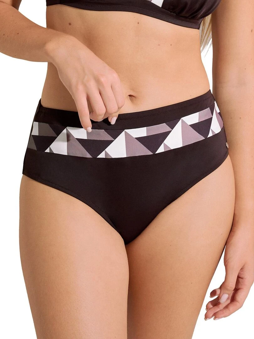 Bas maillot slip de bain shapewear taille haute Toulouse Marron