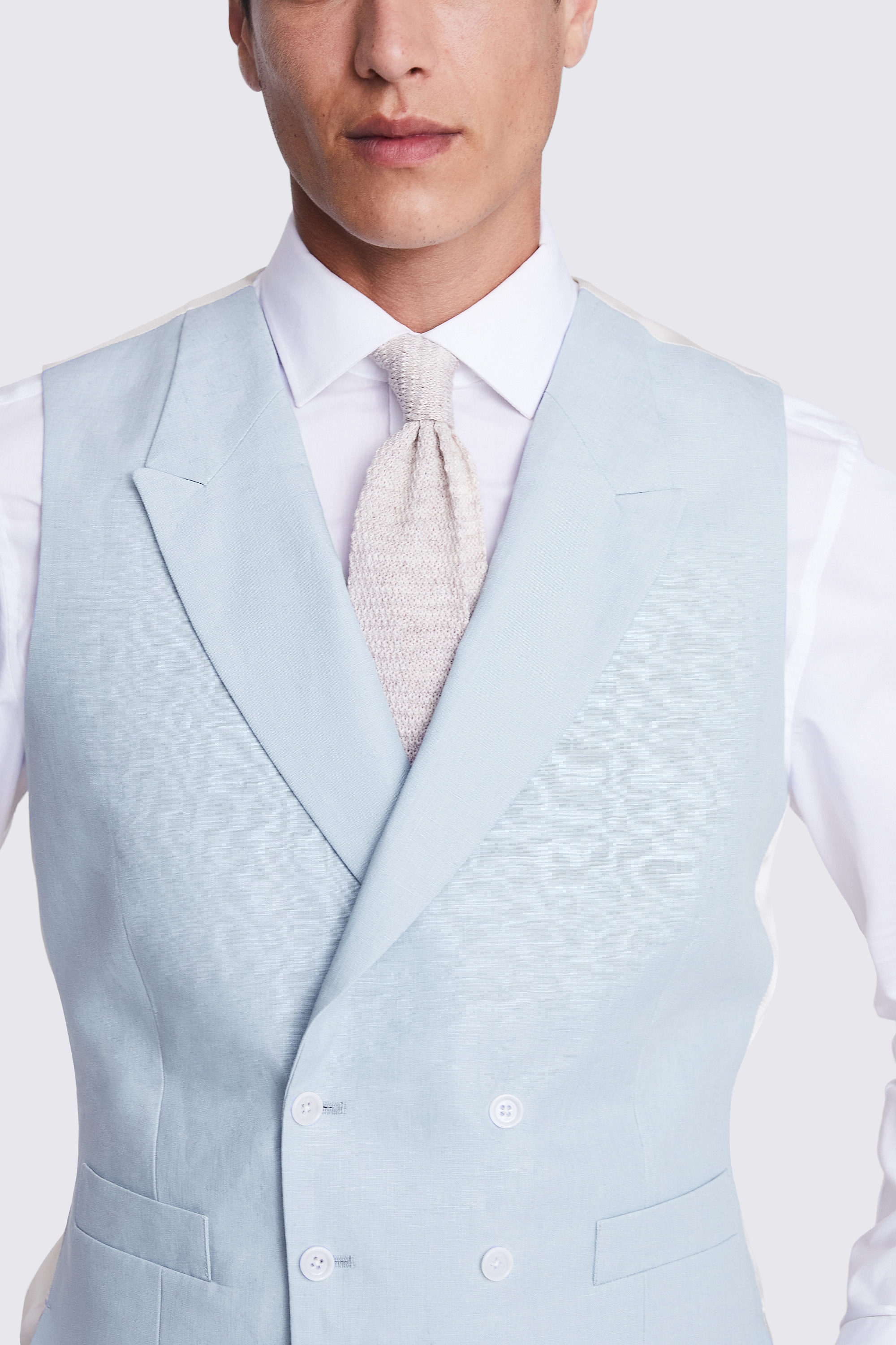 Tailored Fit Grey Sharkskin Morning Waistcoat   Buy Online at Moss