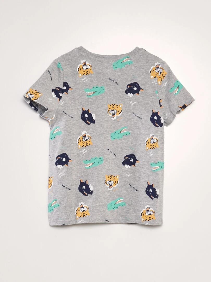 T shirt imprimé   Gris clair