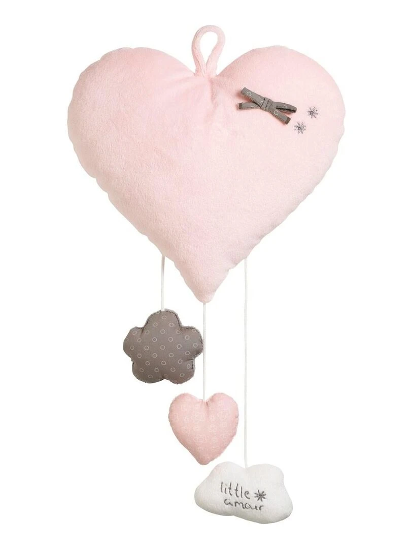 Suspension Décorative murale Coeur en polyester Rose SAUTHON Rose