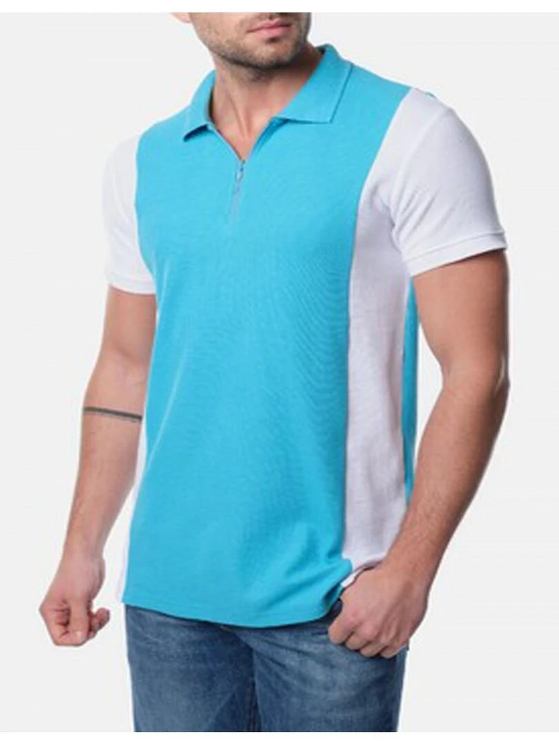 Polo manches courtes Kebello Bleu turquoise