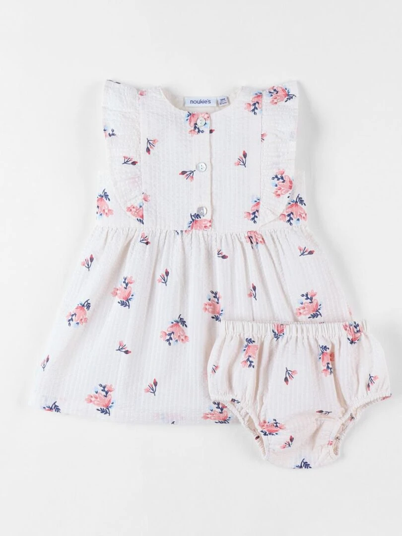 Set robe + bloomer fleuri Noukie's Rose