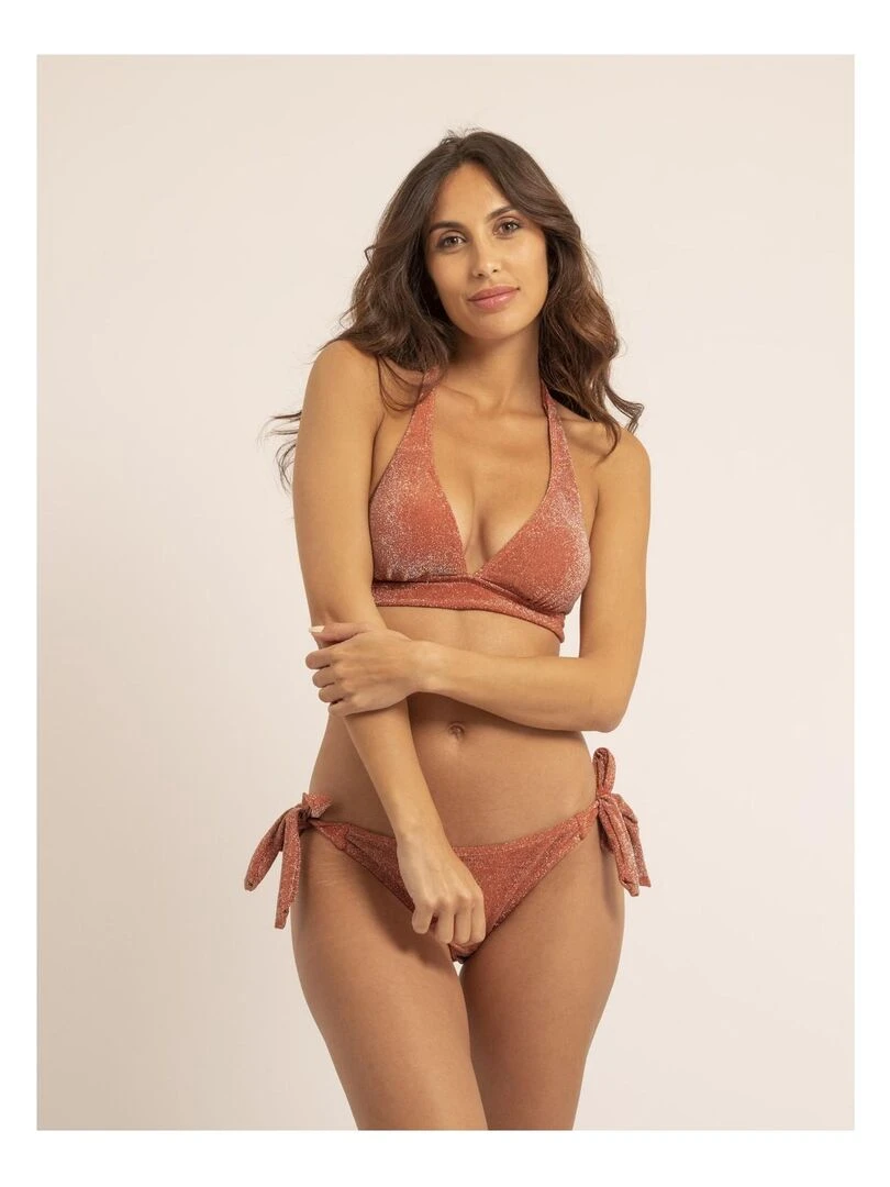 Maillot 2 pièces lurex GINNY   Rouge brique