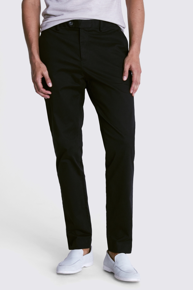 Slim Fit Navy Stretch Chinos    Buy Online at Moss
