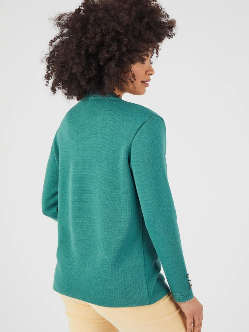Veste maille milano 50% laine mérinos   Damart   Vert