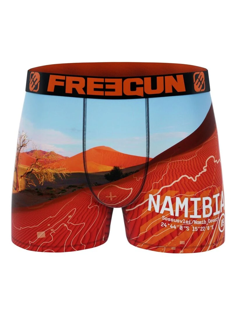 Lot de 4 boxers homme Landscape Freegun   Orange