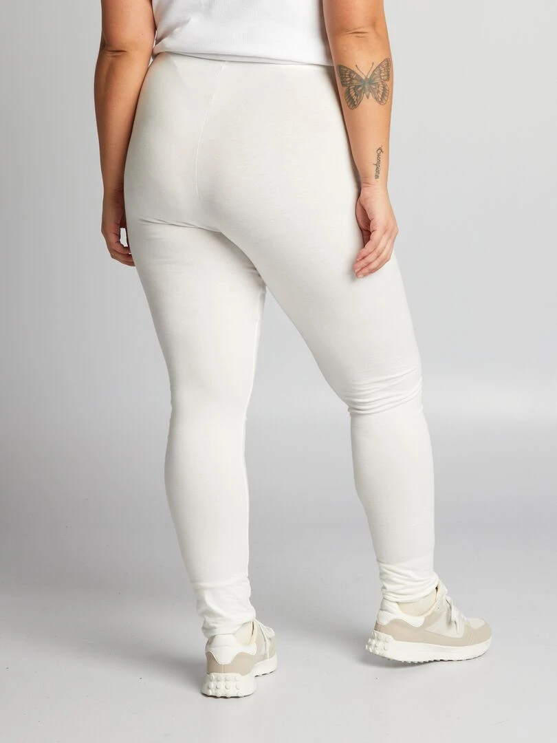 Legging long en coton   blanc
