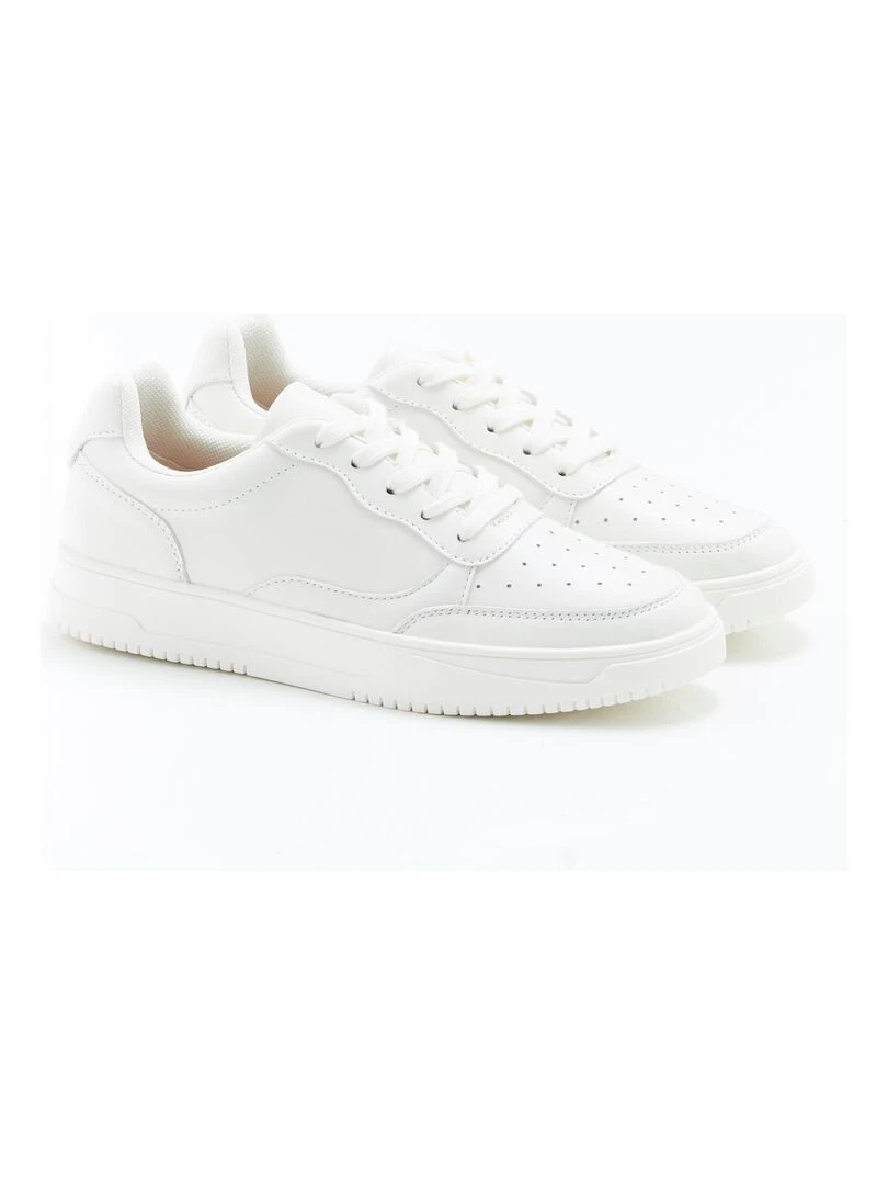 Baskets bi matières Amortyl Damart Blanc cassé