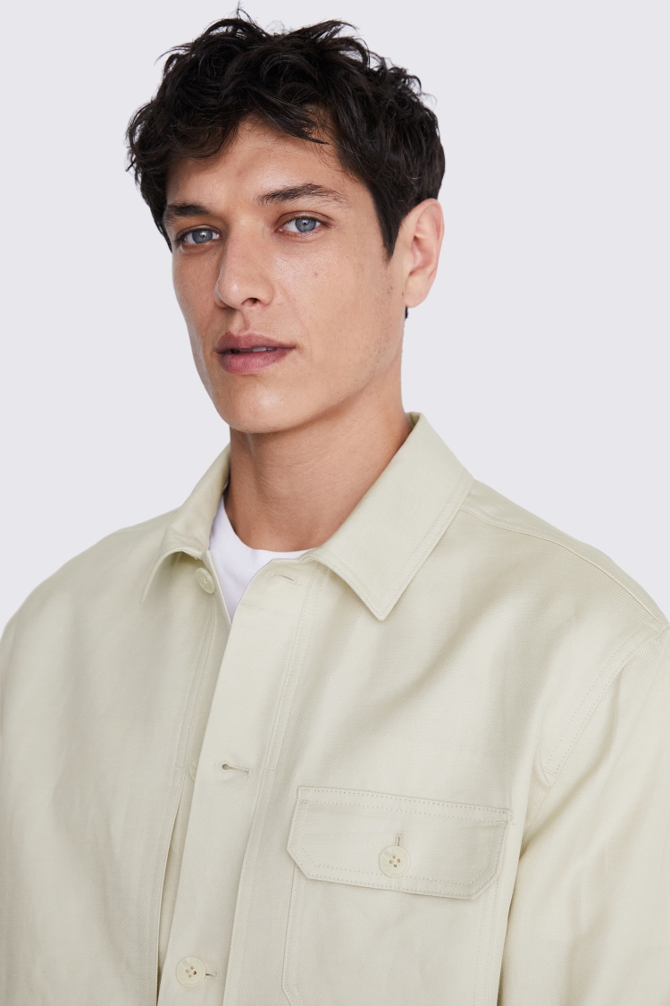 Navy Denim Three Pocket Shacket   Buy Online at Moss