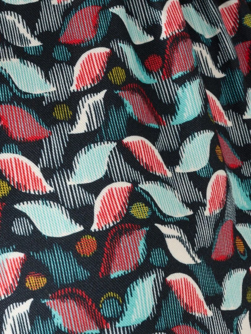 Robe à smocks pure viscose Lenzing(TM) EcoVero(TM)   Damart   Bleu marine