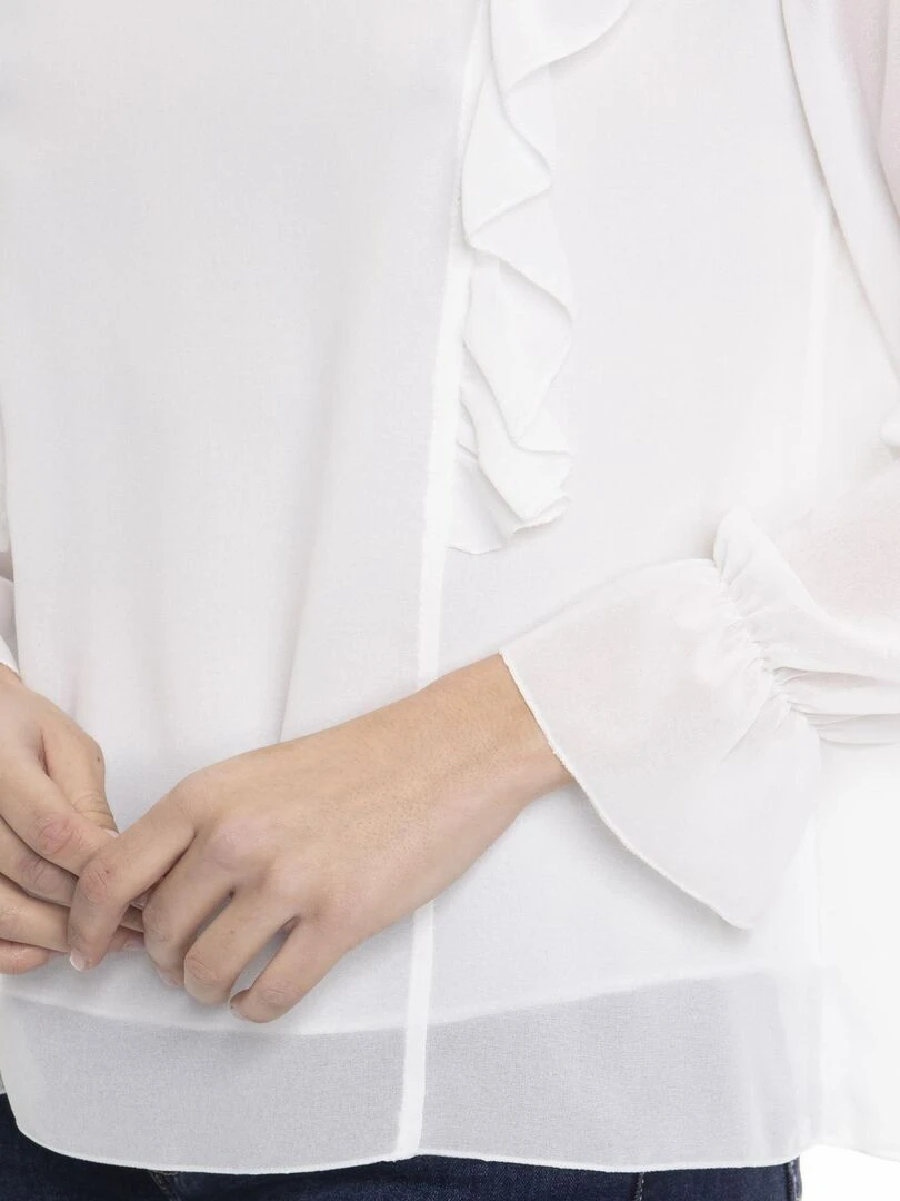 Chemise col tunisien CAROLE   Gérard Pasquier   Blanc