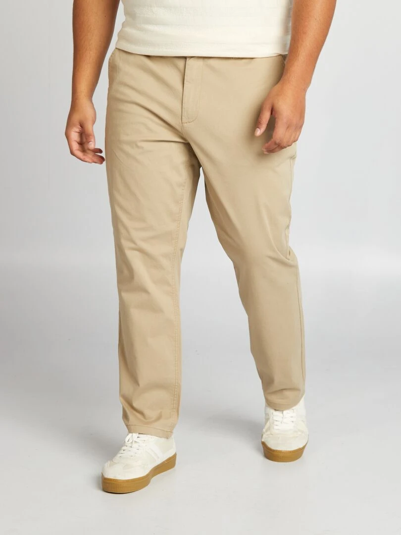 Chino slim en coton stretch   L30   Beige