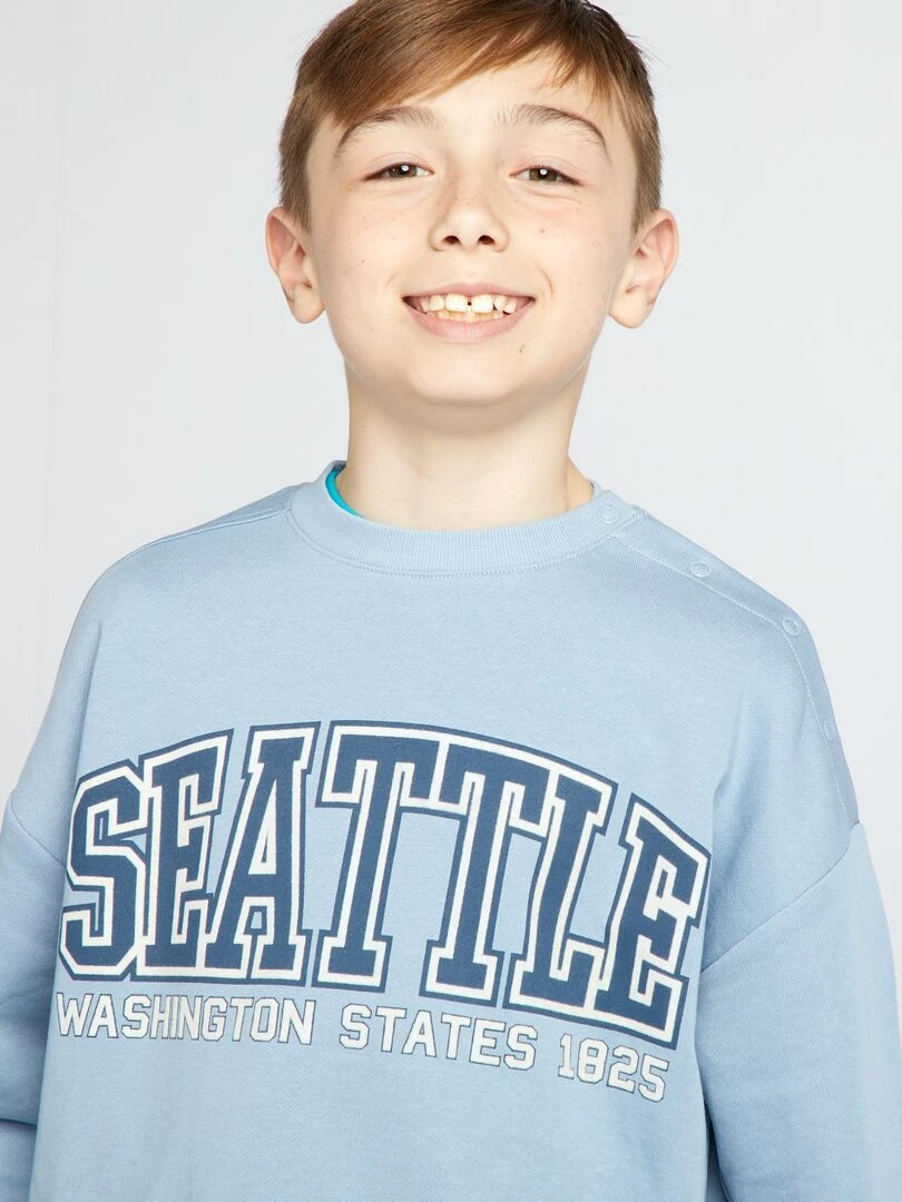 Sweat en french terry   So Easy   Bleu