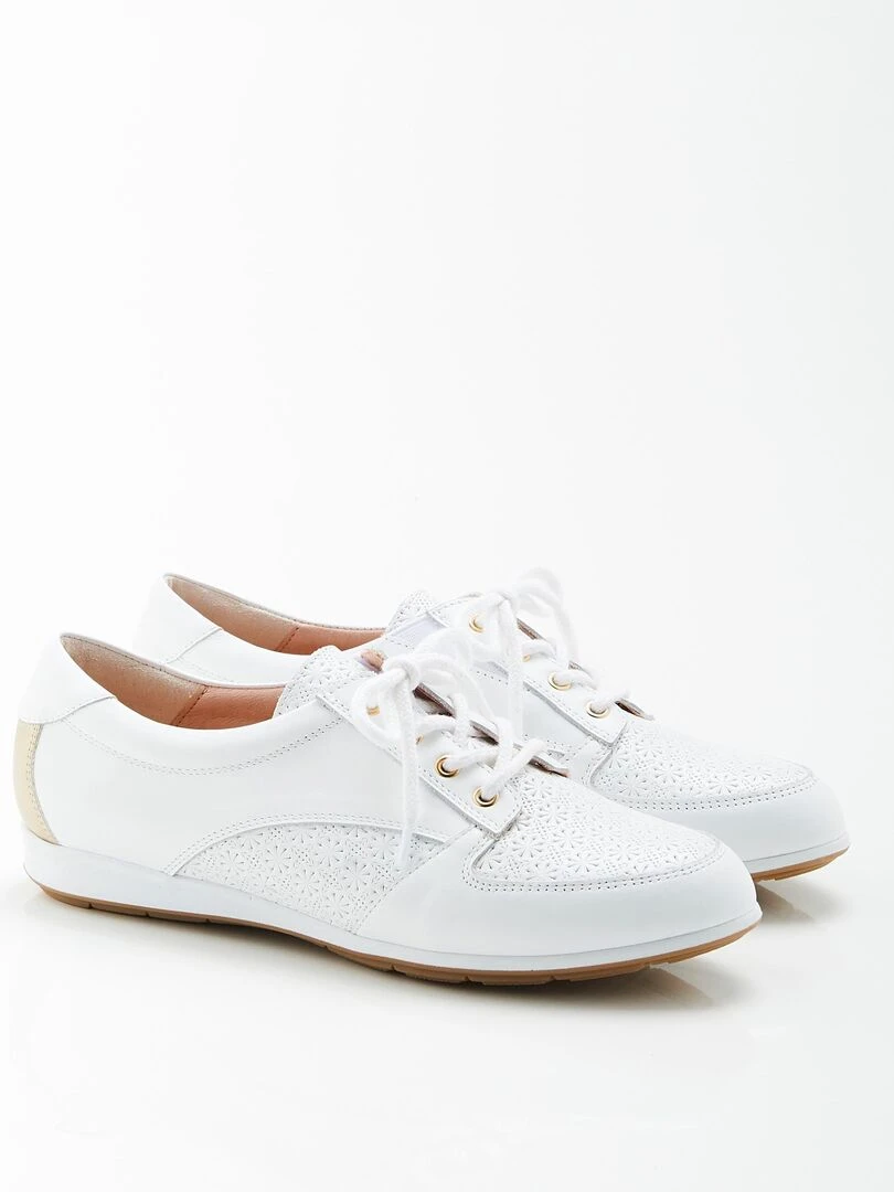 Derbies irisés à lacets Climatyl Damart Blanc
