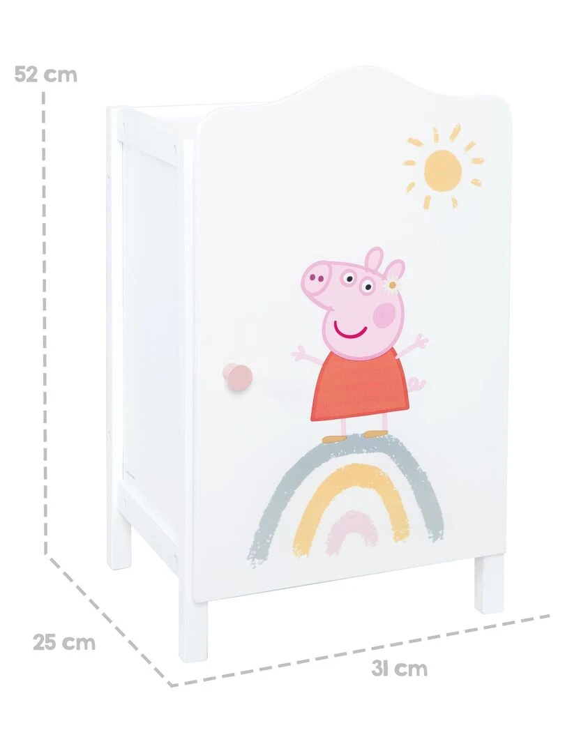 ROBA Armoire pour Vêtements de Poupée en Bois Peppa Pig   Motif Arc en ciel   N/A