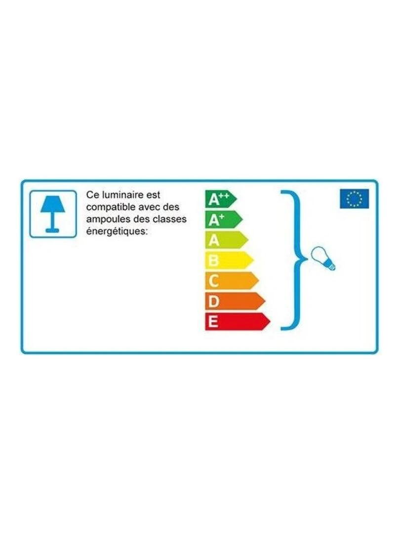 Lampe bois noir tissu rouages   Noir