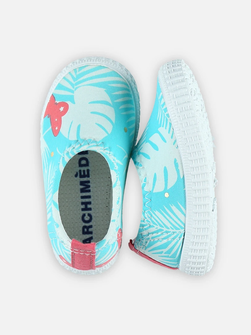 Chaussures De Bain Imprimées Bleu turquoise