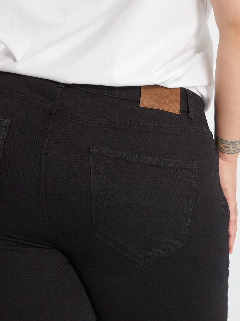 Jean skinny à taille haute   L32   Noir