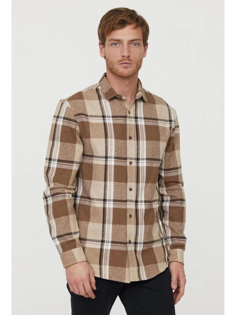 Lee Cooper Chemise manches longues coton regular DIOTE Camel
