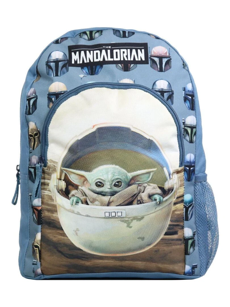 Sac à dos 37 cm avec poche Baby Yoda Star Wars / The Mandalorian Bleu et Beige Bagtrotter Bleu