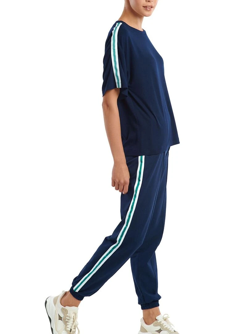 T shirt manches courtes Retromania   Bleu