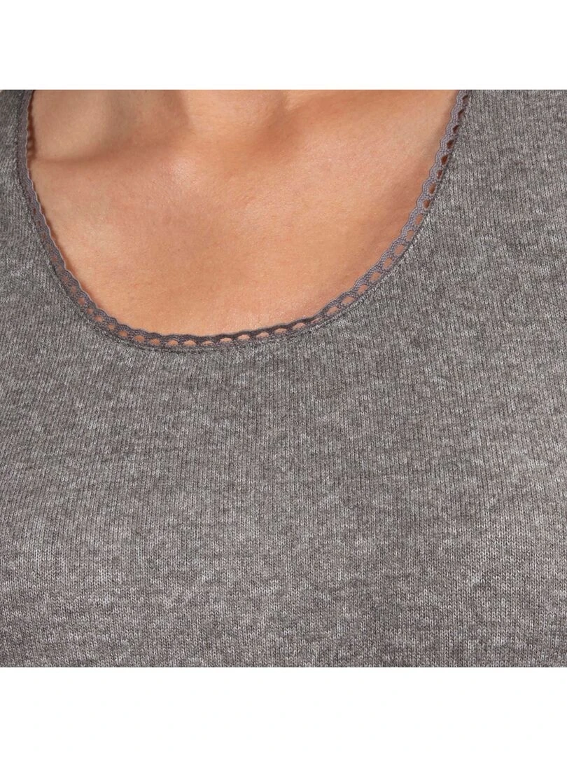 Débardeur Femme Gris chiné Gris