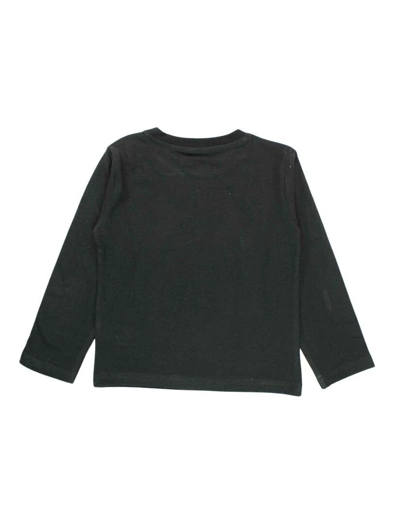 Disney T shirt garçon imprimé Spiderman en coton Noir