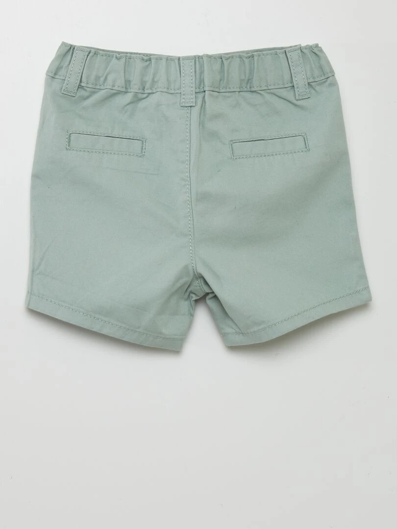 Short chino en twill Vert d'eau