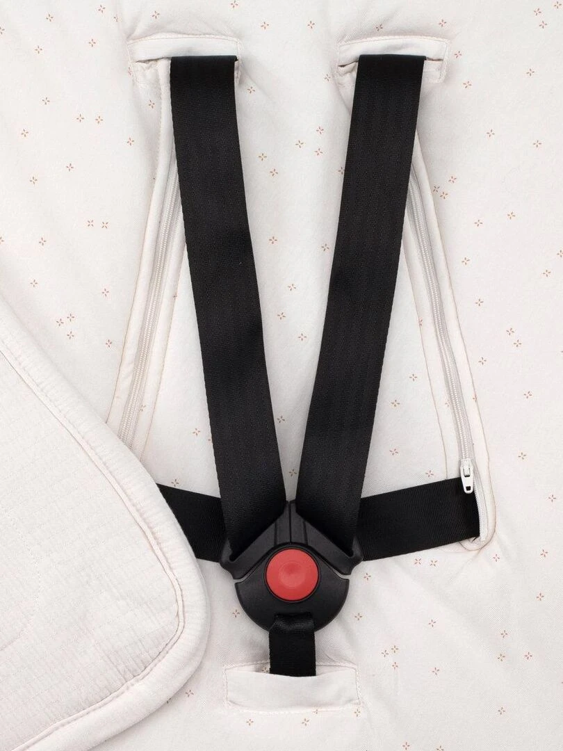 Bemini Nid d'ange BISIDE ouatiné Pady tetra jersey et jersey   Blanc cassé