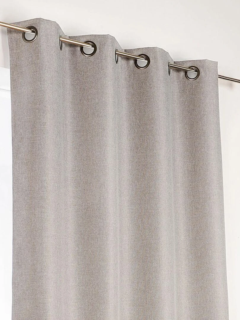 Rideau d'ameublement 100% occultant Gris clair